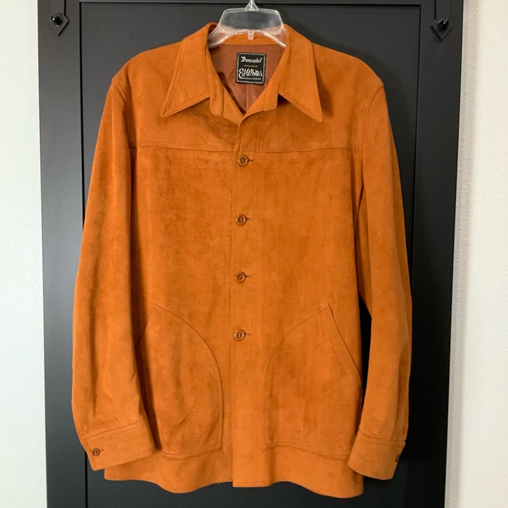 Doncaster Exclusive Ed White’s Pensacola FL Faux Suede Shirt Jacket SZ 42 Long